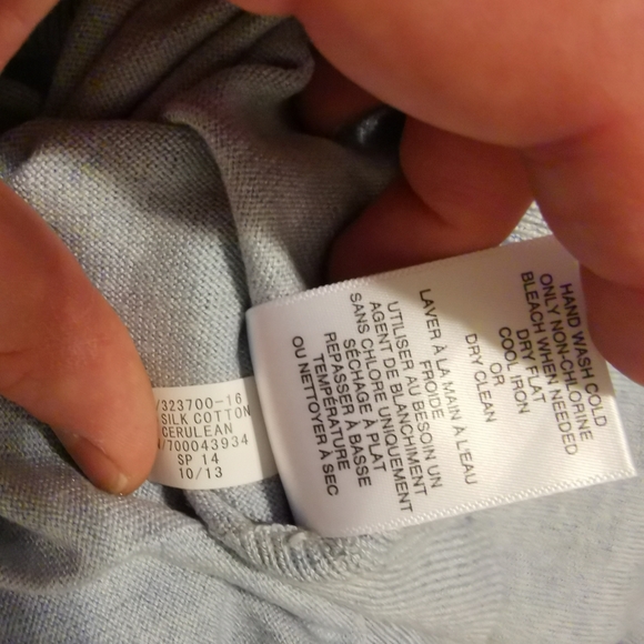 🆕🎁💎 Banana Republic Luxury Blend Sweater Blue S - Picture 10 of 10